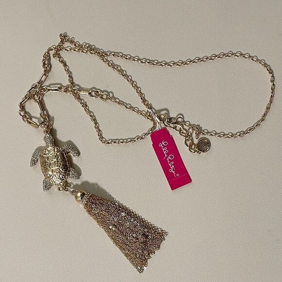 Lilly Pulitzer Snappy Tassel Necklace NeW - Picture 2 of 4